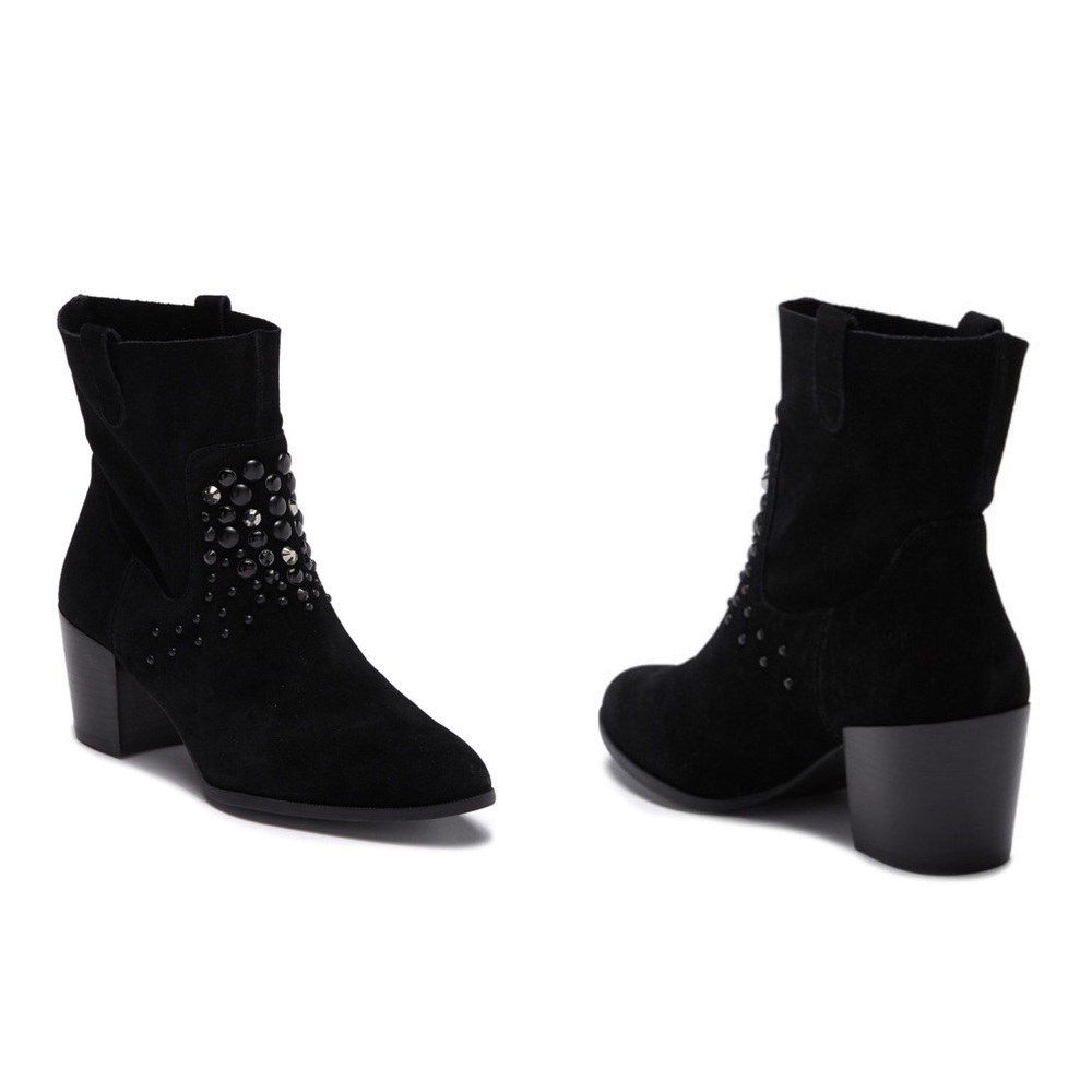 Anne Klein Guinn Embellished Suede Bootie